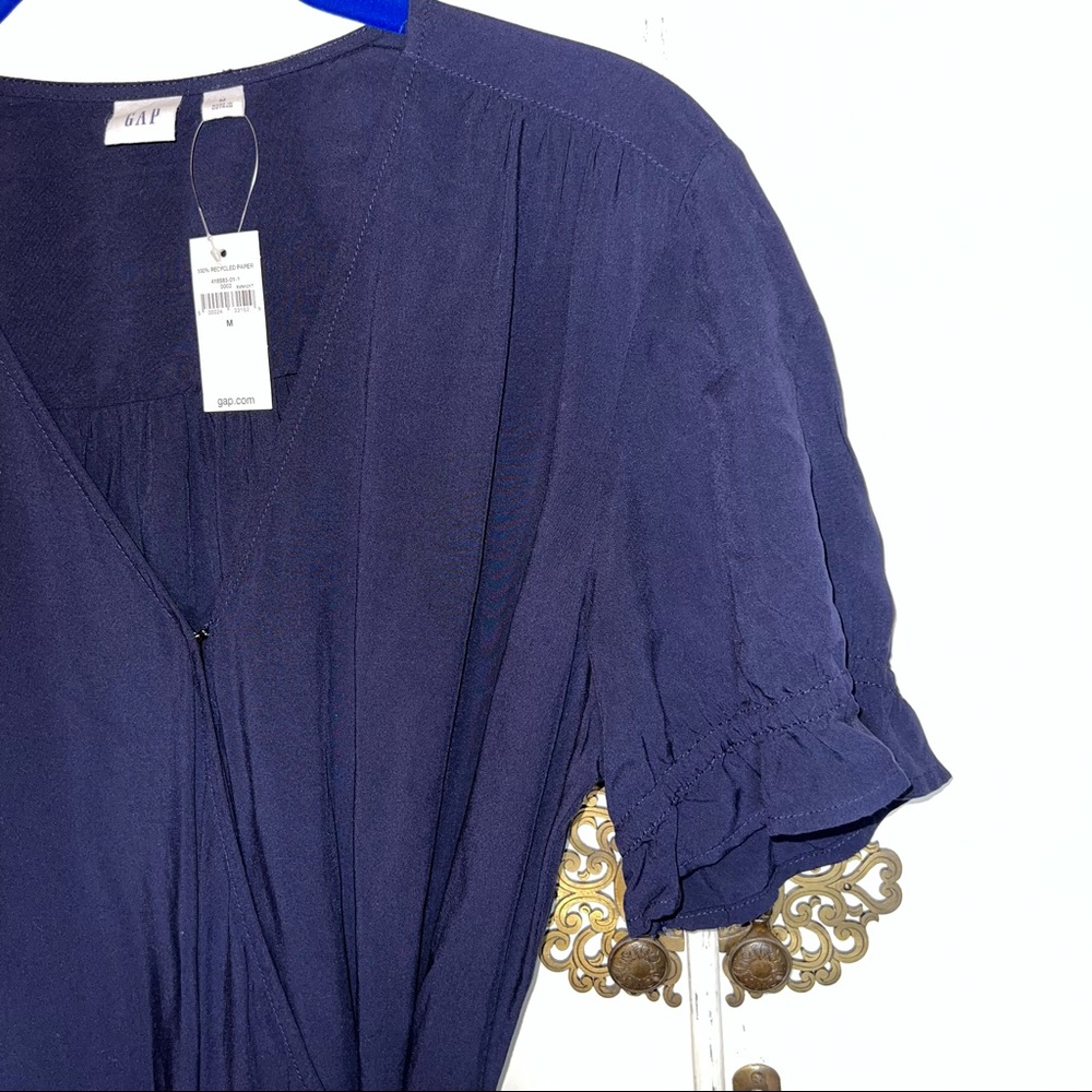 Gap Wraparound Navy Dress - Picture 4 of 8